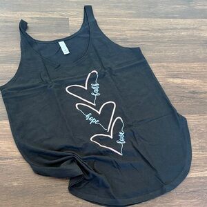 Black Heart Graphic Tank Top